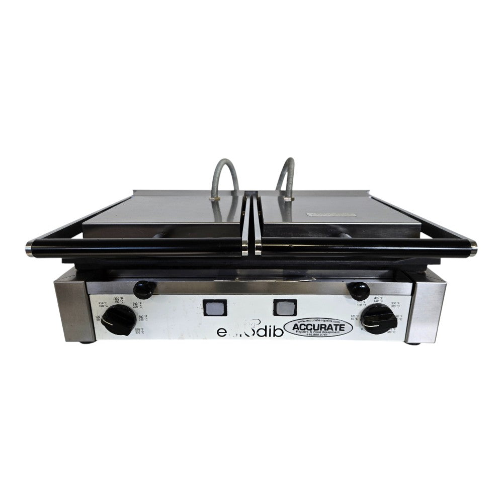 Eurodib Panini Grill, double, ribbed top