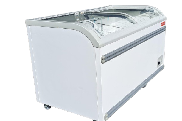 New Air NIF-56-CG 56in Curved Glass Island Freezer