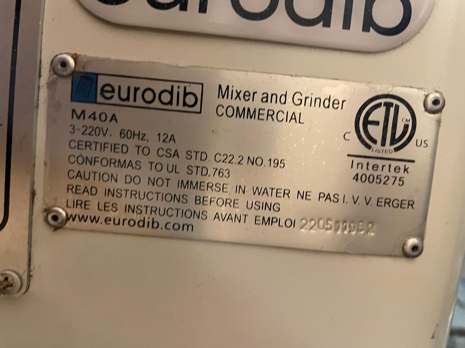 Eurodib M40A 220ETL Planetary Mixer