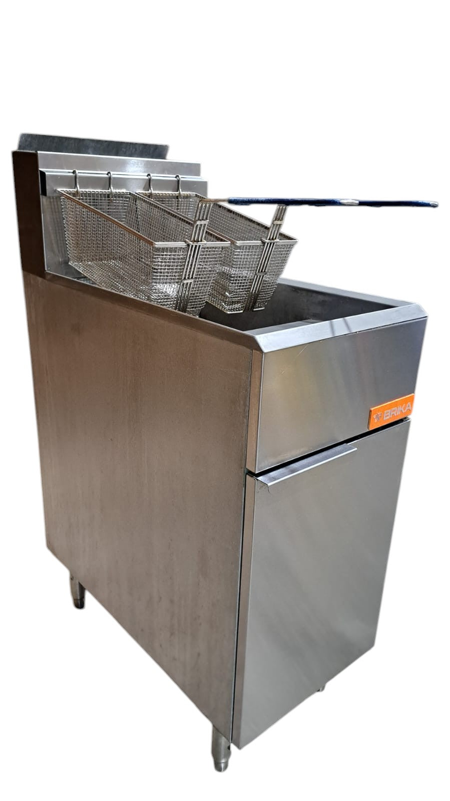 Brika BFR-40 40 Lb Floor Tube Fired Natural Gas Fryer