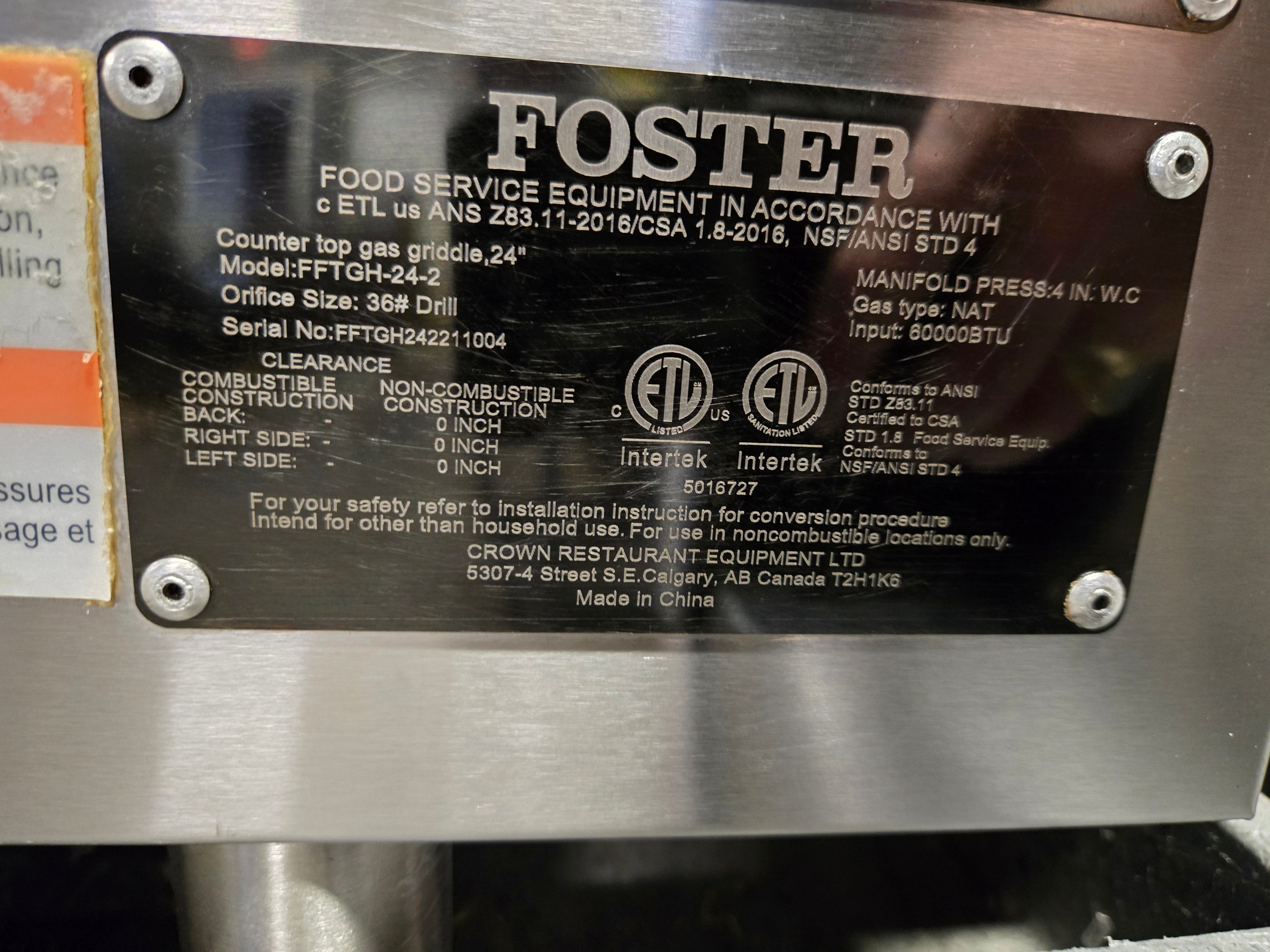 Thumbnail - Foster FFTGH-24-2 Countertop Gas Griddle