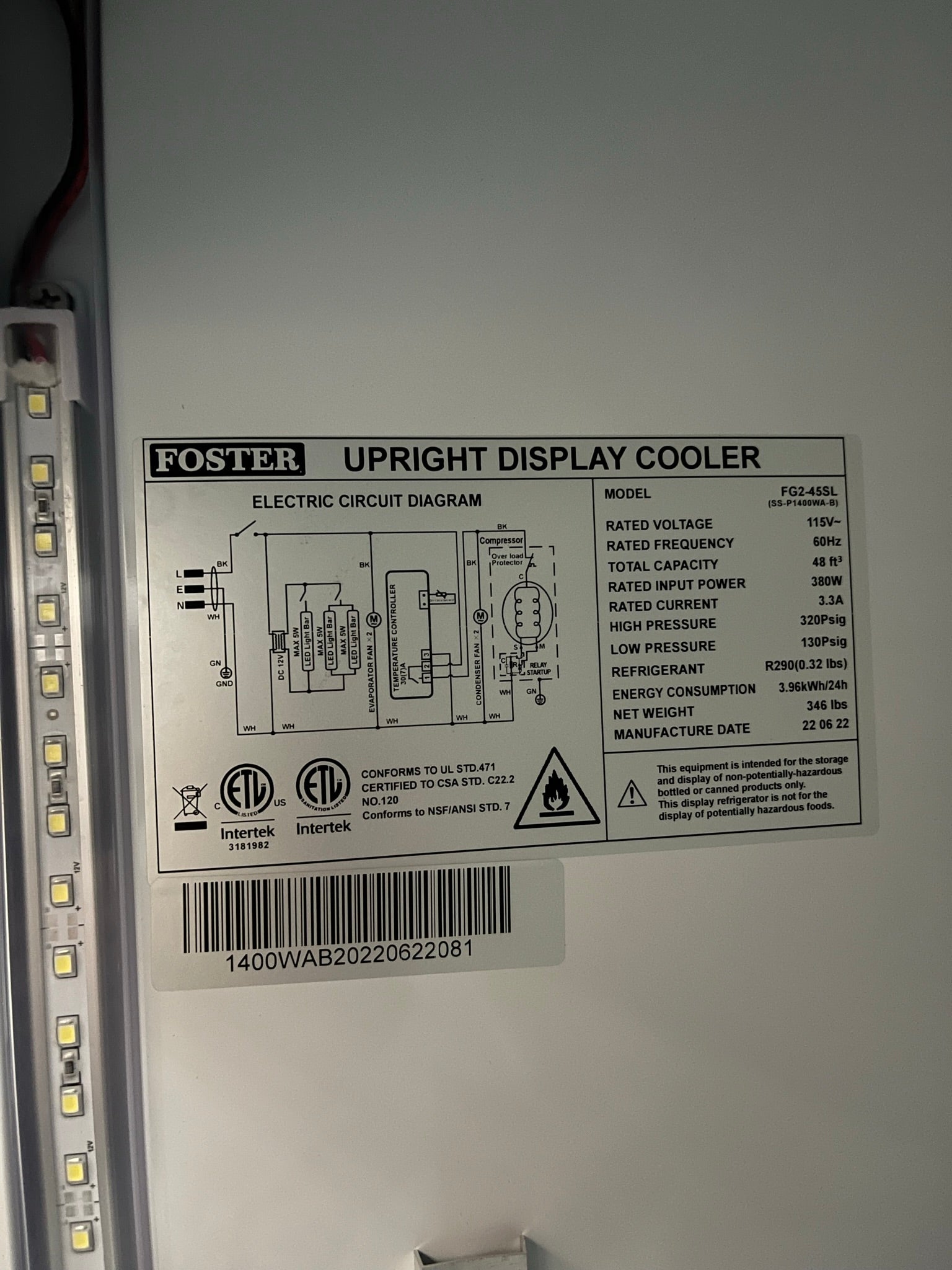 Thumbnail - Foster FG2-45SL Merchandiser Cooler