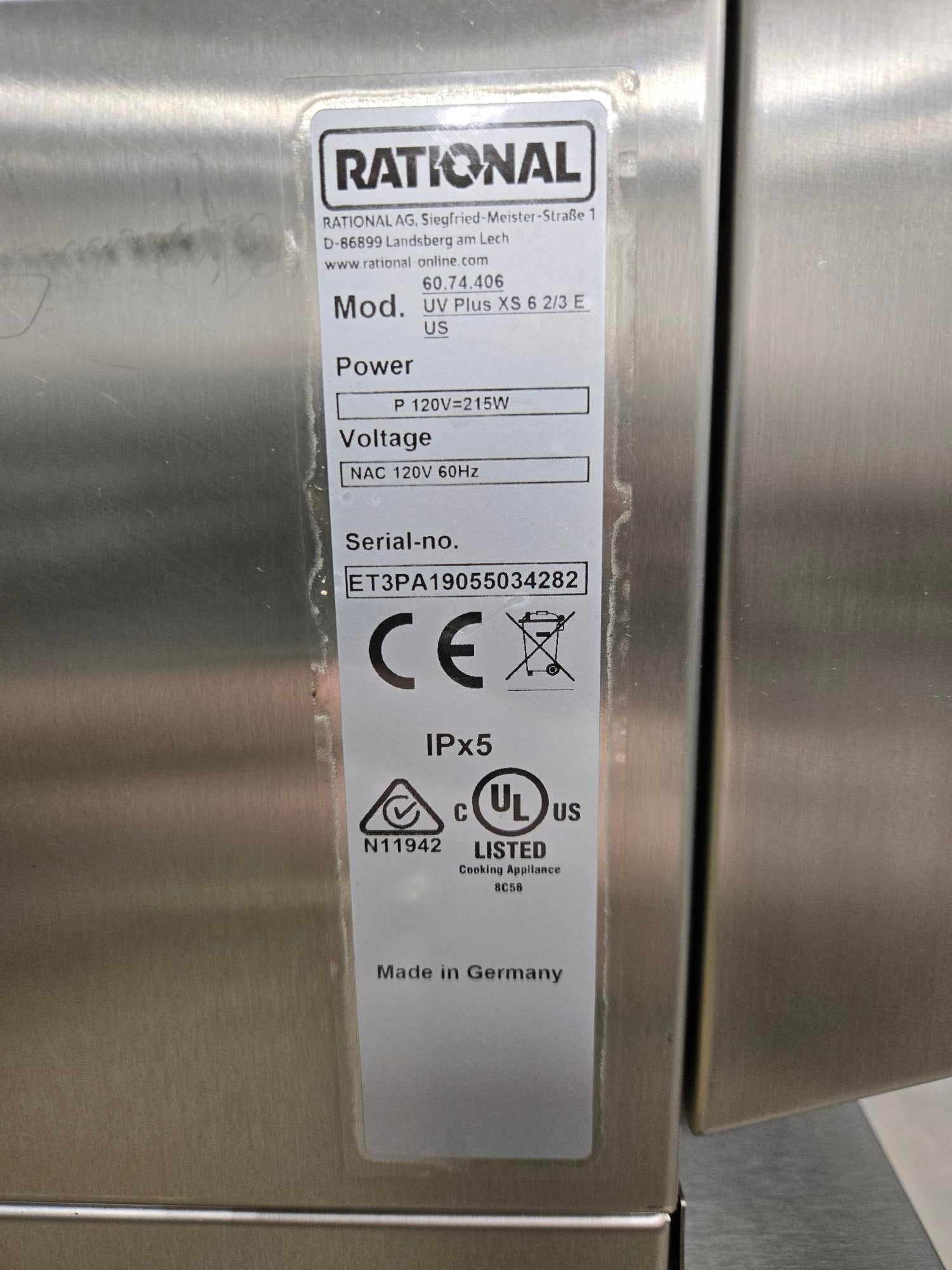 Rational SCC XS6 2/3E Self Cooking Center With Attached Ventless Hood