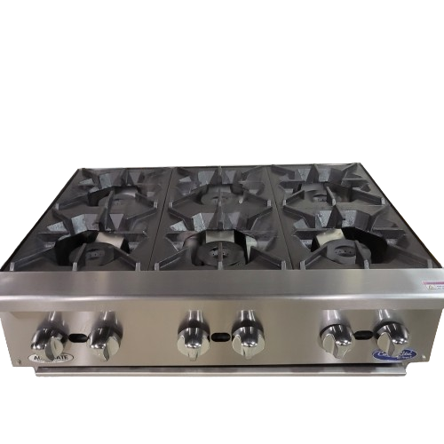 Thumbnail - Atosa ACHP-6-LP 6-Burner Heavy Duty Countertop Range