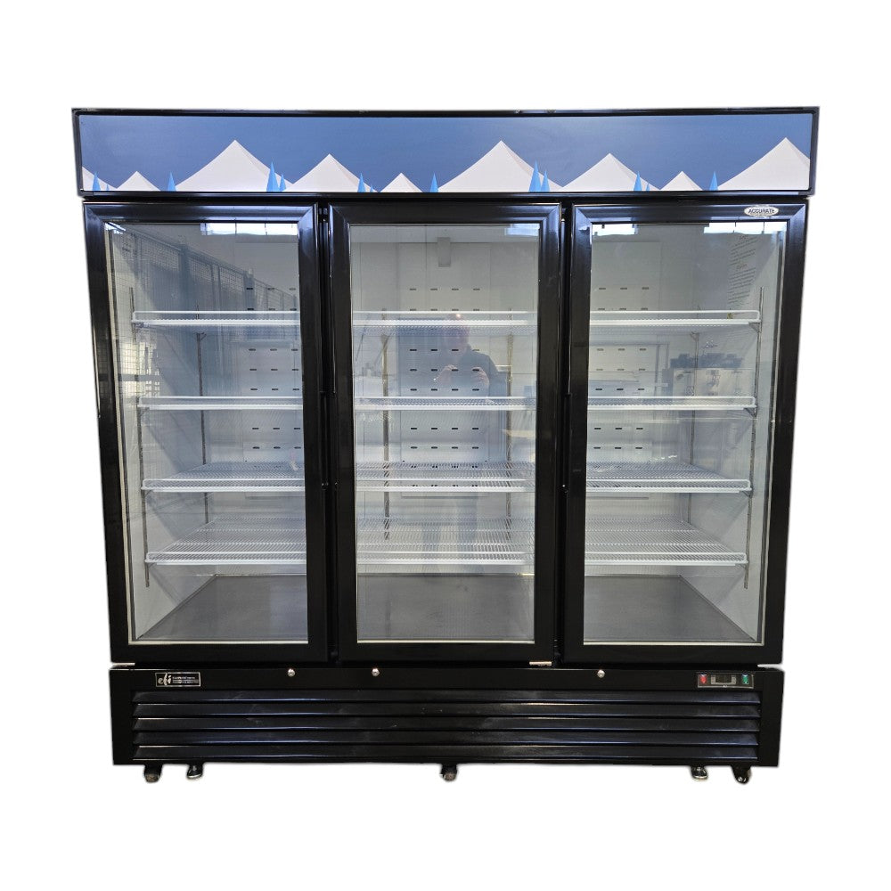 EFI C3-82GDVC Three Glass Door Refrigerator Merchandiser