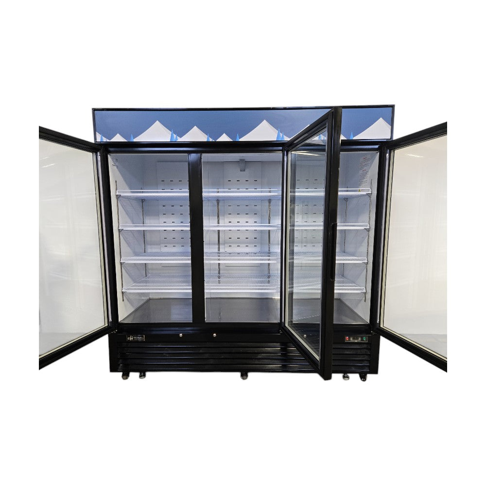 EFI C3-82GDVC Three Glass Door Refrigerator Merchandiser