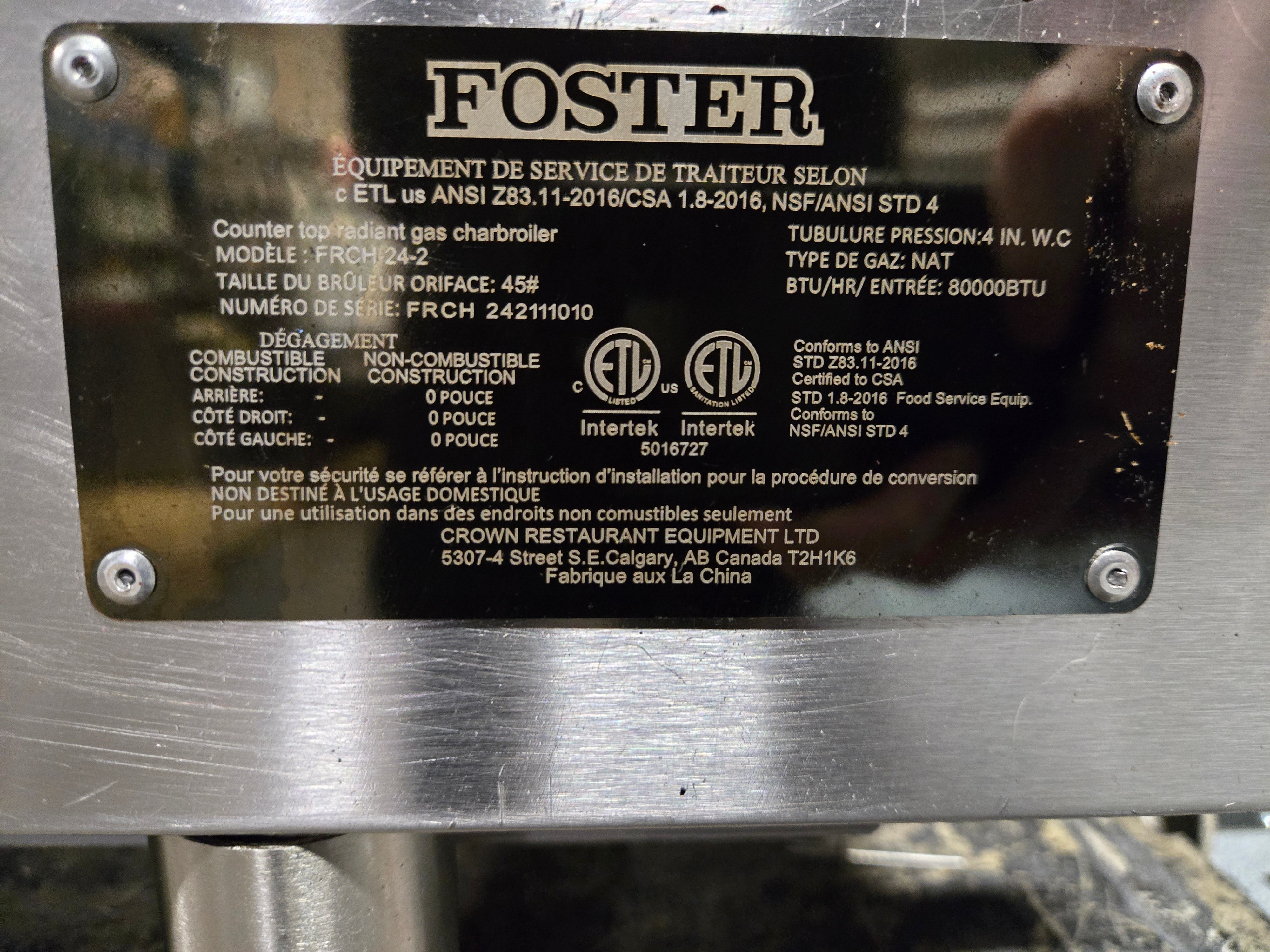 Thumbnail - Foster FRCH-24-2 Heavy Duty Radiant Charbroiler