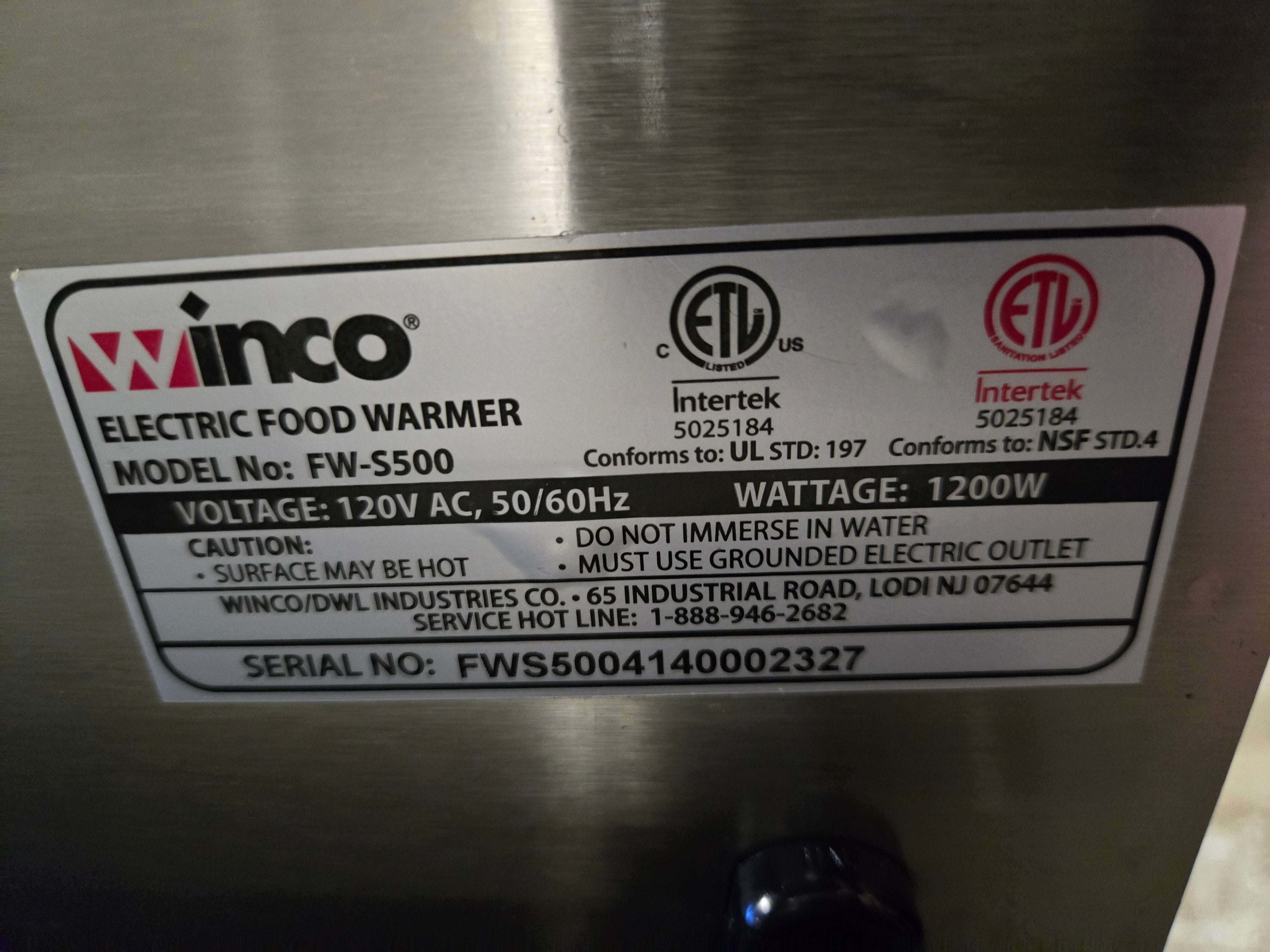 Thumbnail - Winco FW-S500 Electric Food Warmer