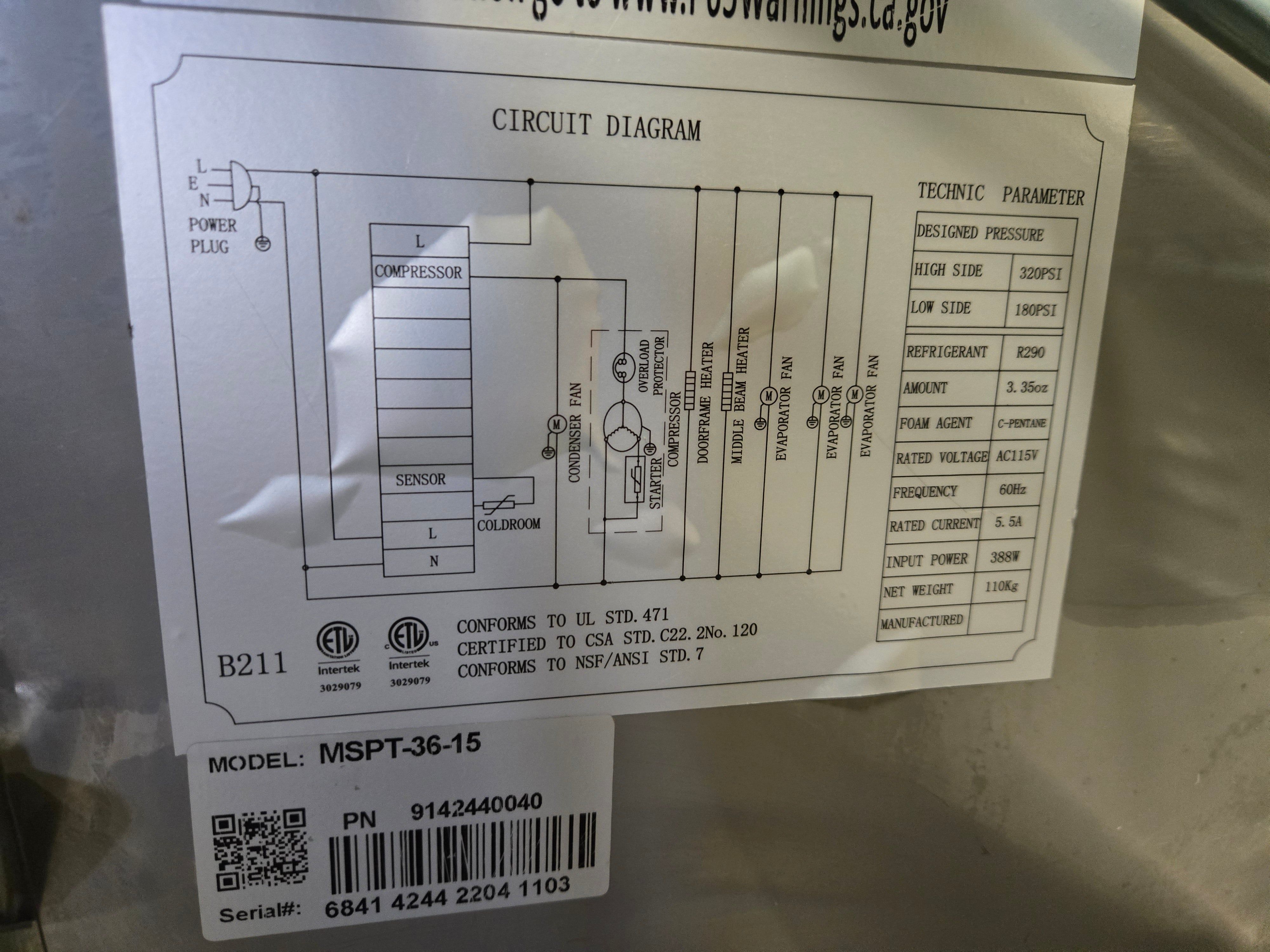 Thumbnail - Nordic Air SPT-47-12 Refrigerated Sandwich Prep Table