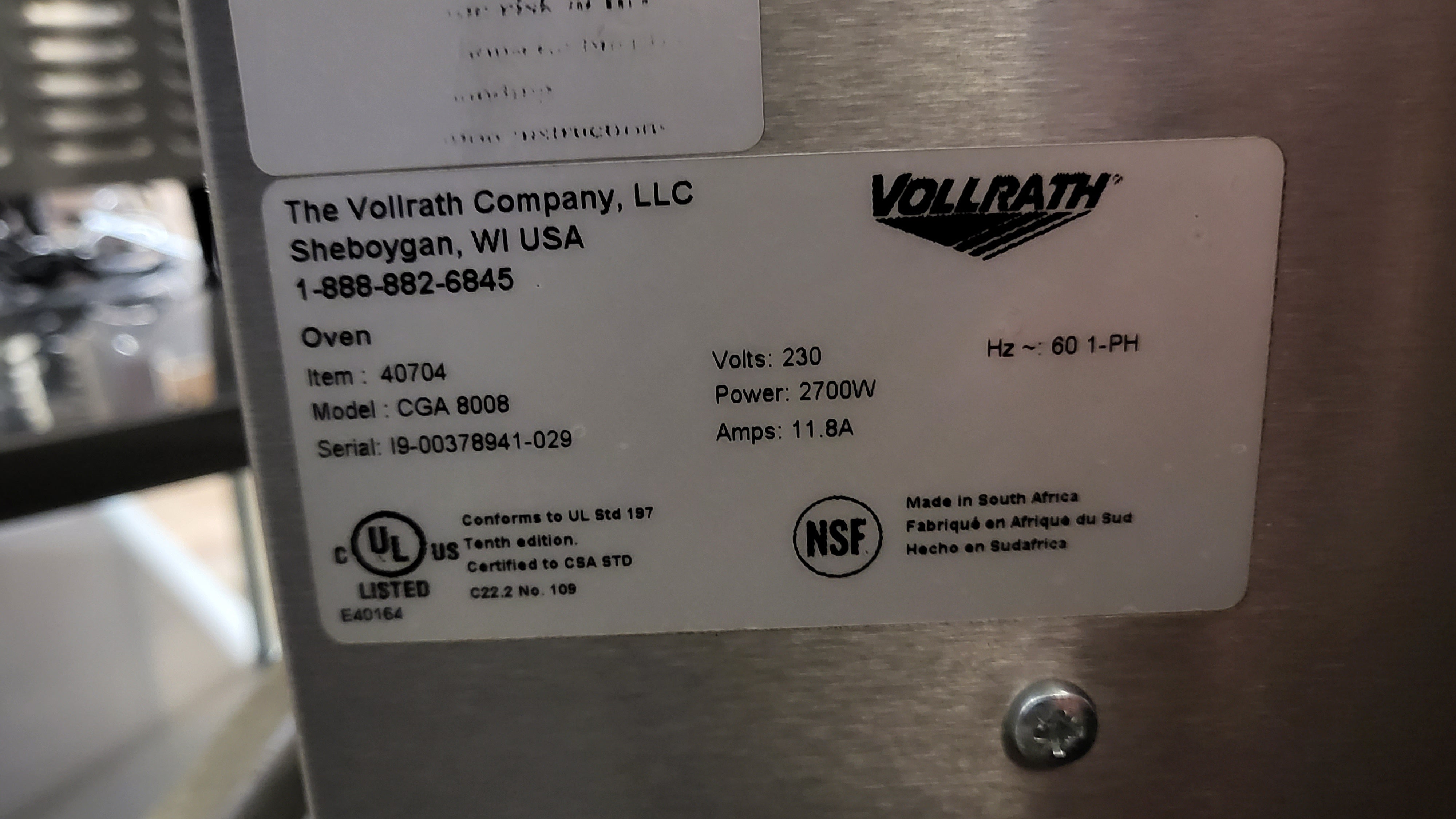 Thumbnail - Vollrath CGA 8008 Rotisserie Oven (4)